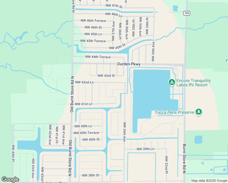 map of restaurants, bars, coffee shops, grocery stores, and more near 3612 Northwest 42nd Terrace in Cape Coral