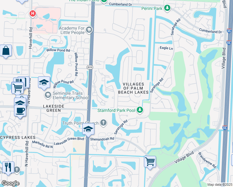 map of restaurants, bars, coffee shops, grocery stores, and more near 3968 Lake Tahoe Circle in West Palm Beach