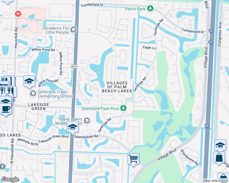 map of restaurants, bars, coffee shops, grocery stores, and more near 4298 Lake Tahoe Circle in West Palm Beach