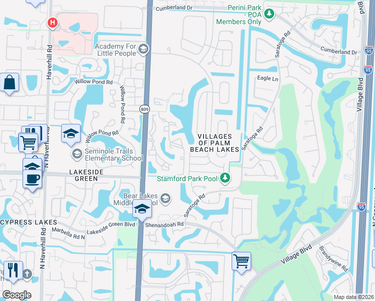 map of restaurants, bars, coffee shops, grocery stores, and more near 3968 Lake Tahoe Circle in West Palm Beach