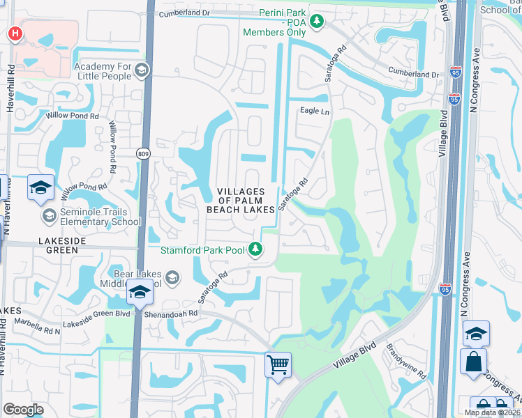 map of restaurants, bars, coffee shops, grocery stores, and more near 4055 Torres Circle in West Palm Beach