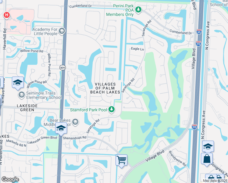 map of restaurants, bars, coffee shops, grocery stores, and more near 4055 Torres Circle in West Palm Beach