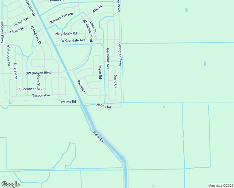 map of restaurants, bars, coffee shops, grocery stores, and more near 563 David Circle in LaBelle