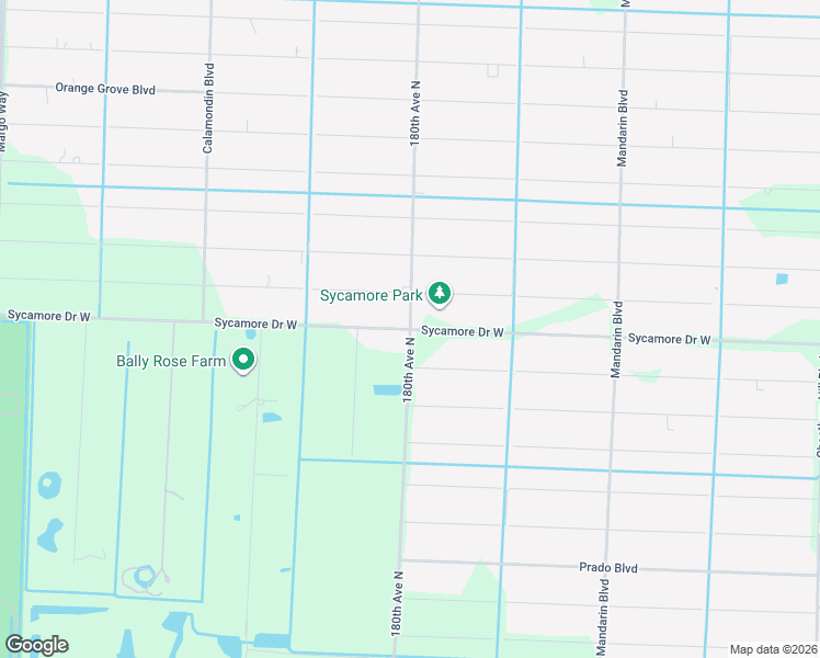 map of restaurants, bars, coffee shops, grocery stores, and more near 180th Avenue North in Loxahatchee