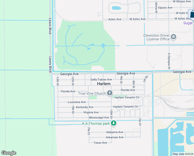 map of restaurants, bars, coffee shops, grocery stores, and more near 1030 Georgia Avenue in Clewiston