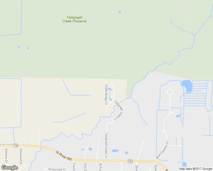 map of restaurants, bars, coffee shops, grocery stores, and more near Creekbridge Court in Alva