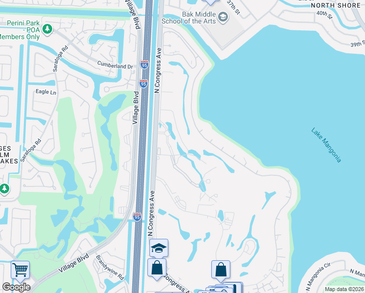 map of restaurants, bars, coffee shops, grocery stores, and more near 2819 Gin Berry Way in West Palm Beach