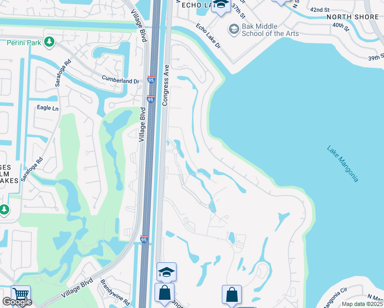 map of restaurants, bars, coffee shops, grocery stores, and more near 3033 Embassy Drive in West Palm Beach