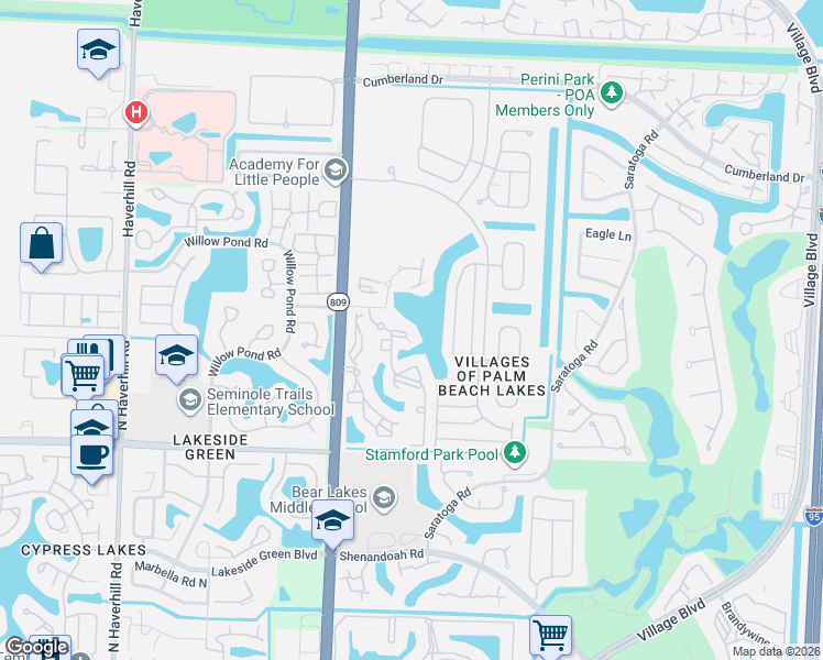 map of restaurants, bars, coffee shops, grocery stores, and more near 4240 San Marino Boulevard in West Palm Beach