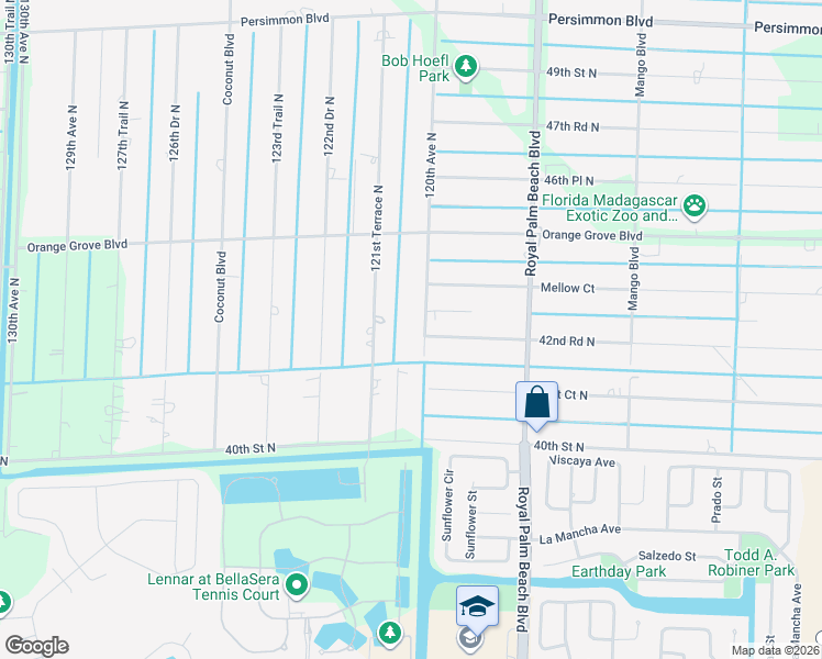 map of restaurants, bars, coffee shops, grocery stores, and more near 4273 120th Avenue North in West Palm Beach