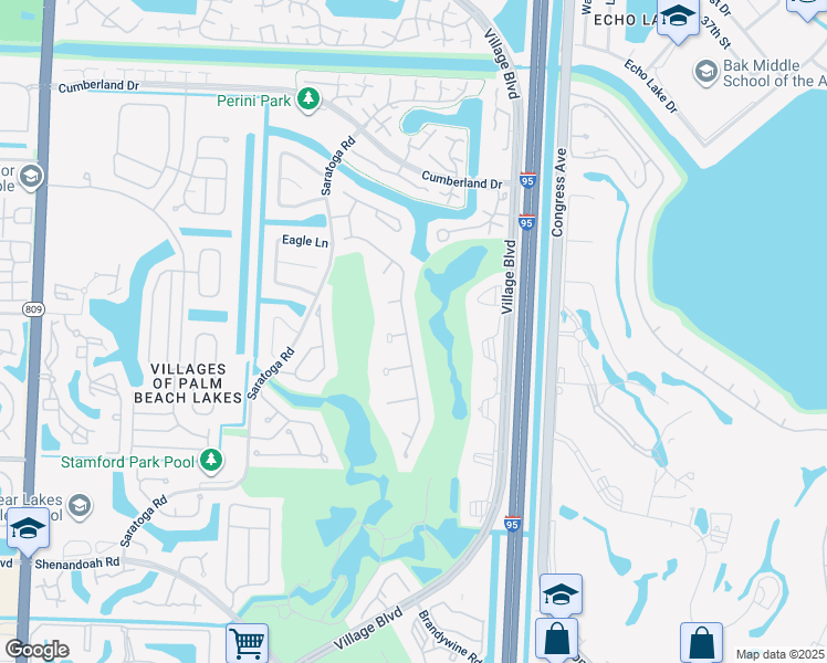 map of restaurants, bars, coffee shops, grocery stores, and more near 2641 Tecumseh Drive in West Palm Beach
