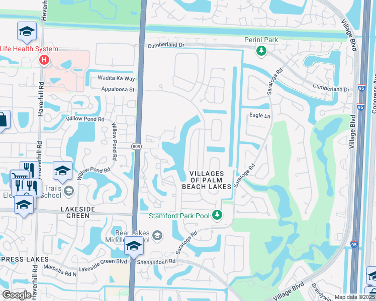 map of restaurants, bars, coffee shops, grocery stores, and more near 4411 Lake Lucerne Circle in West Palm Beach