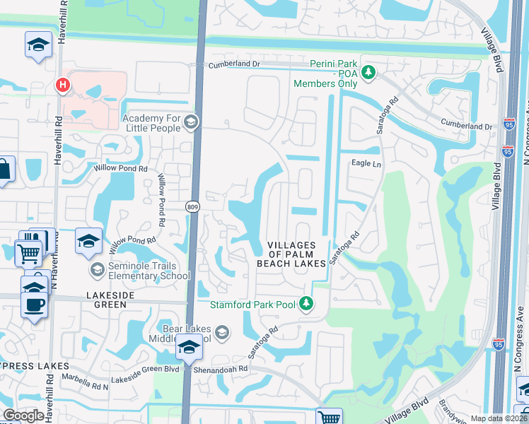 map of restaurants, bars, coffee shops, grocery stores, and more near 4411 Lake Lucerne Circle in West Palm Beach