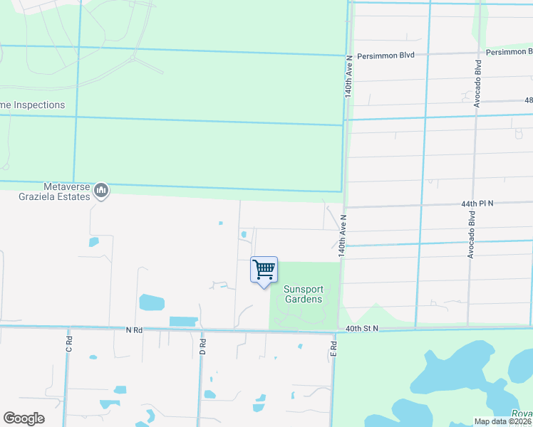 map of restaurants, bars, coffee shops, grocery stores, and more near 14279 43rd Road North in Loxahatchee
