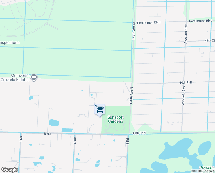 map of restaurants, bars, coffee shops, grocery stores, and more near 14279 43rd Road North in Loxahatchee