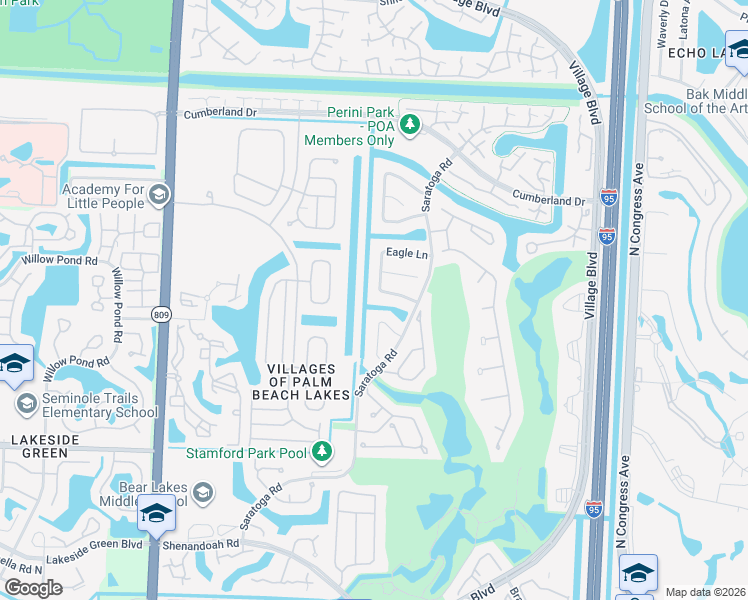 map of restaurants, bars, coffee shops, grocery stores, and more near 2890 Gettysburg Lane in West Palm Beach