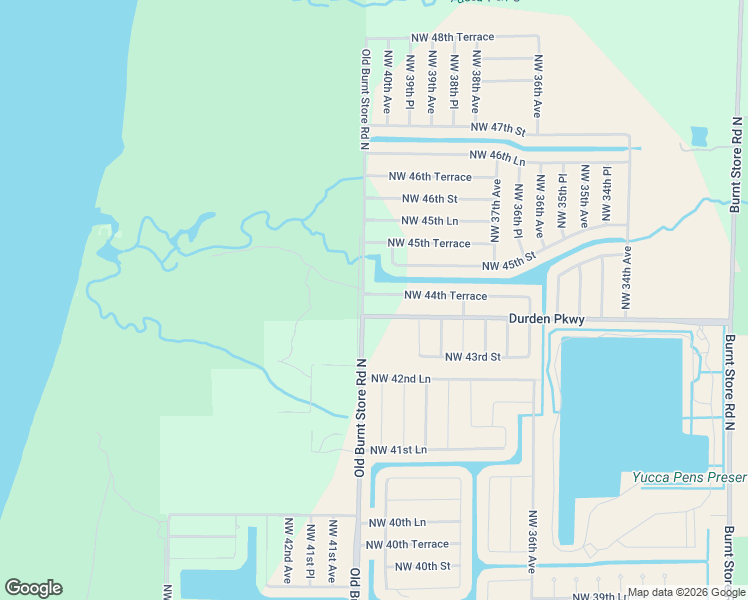 map of restaurants, bars, coffee shops, grocery stores, and more near 3930 Northwest 44th Terrace in Cape Coral