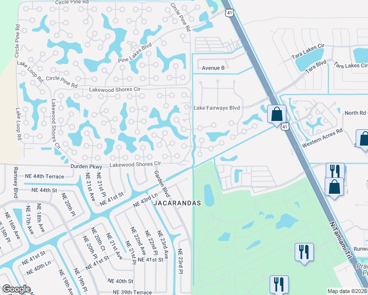 map of restaurants, bars, coffee shops, grocery stores, and more near 10013 Merion Court in North Fort Myers