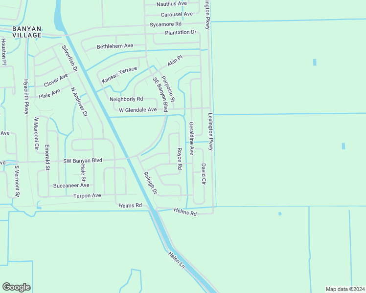 map of restaurants, bars, coffee shops, grocery stores, and more near 635 Royce Road in LaBelle