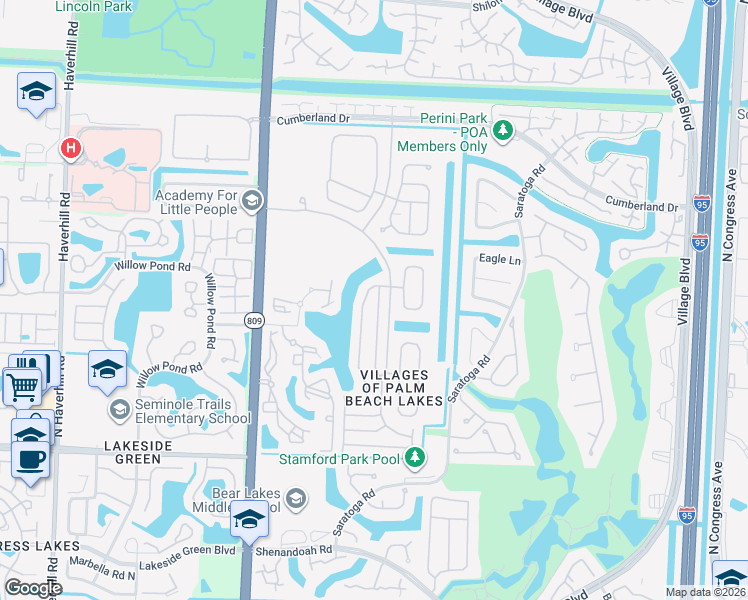 map of restaurants, bars, coffee shops, grocery stores, and more near 4479 Lake Tahoe Circle in West Palm Beach