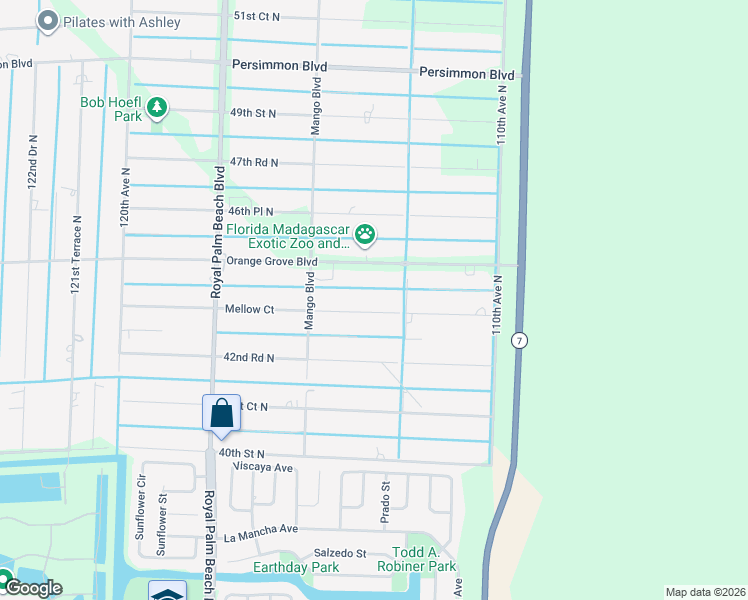 map of restaurants, bars, coffee shops, grocery stores, and more near 11383 Mellow Court in West Palm Beach