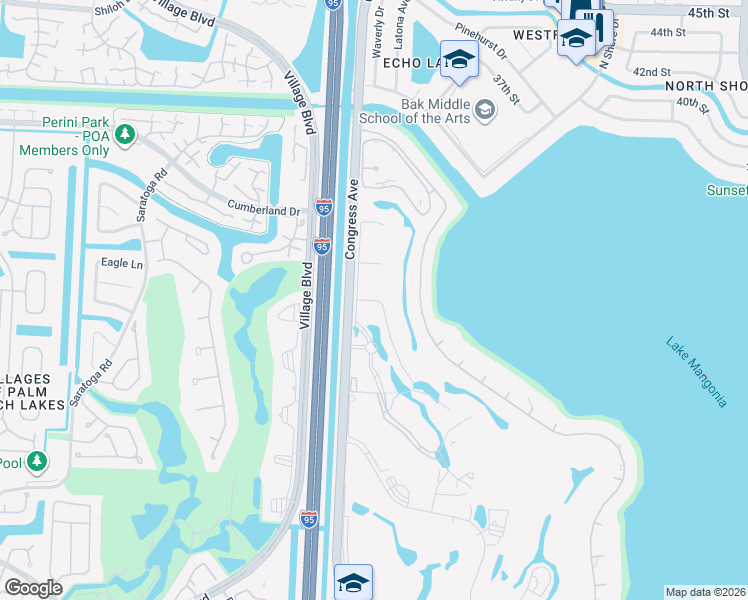 map of restaurants, bars, coffee shops, grocery stores, and more near 3069 Gin Berry Way in West Palm Beach