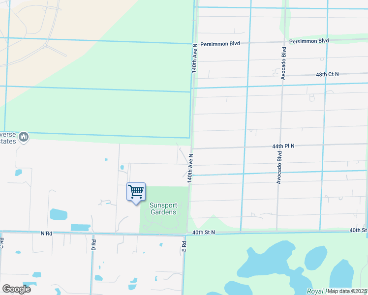 map of restaurants, bars, coffee shops, grocery stores, and more near 14037 43rd Road North in Loxahatchee