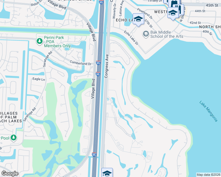 map of restaurants, bars, coffee shops, grocery stores, and more near 3089 Gin Berry Way in West Palm Beach