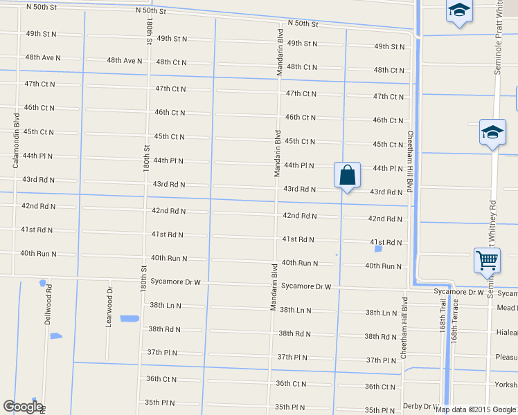 map of restaurants, bars, coffee shops, grocery stores, and more near 17577 42nd Road North in Loxahatchee