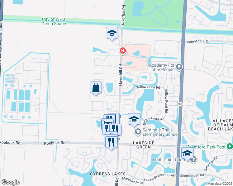 map of restaurants, bars, coffee shops, grocery stores, and more near in Lakeside Green