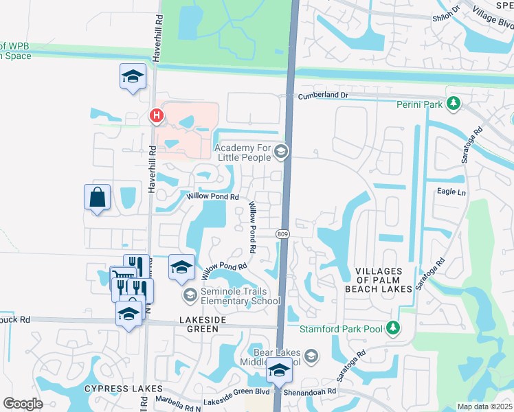 map of restaurants, bars, coffee shops, grocery stores, and more near 4520 Discovery Lane in West Palm Beach