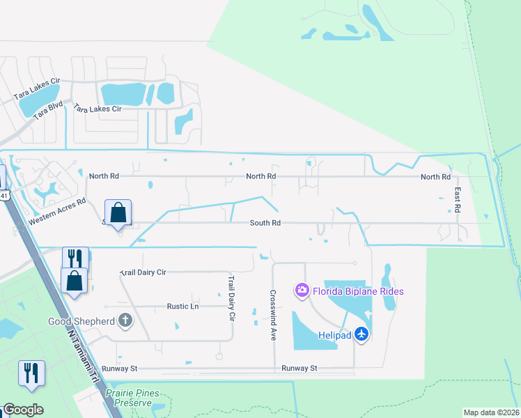 map of restaurants, bars, coffee shops, grocery stores, and more near 3280 North Road in North Fort Myers
