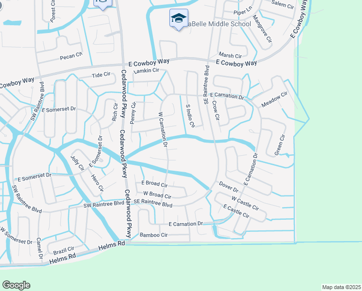 map of restaurants, bars, coffee shops, grocery stores, and more near 9008 Los Court in LaBelle