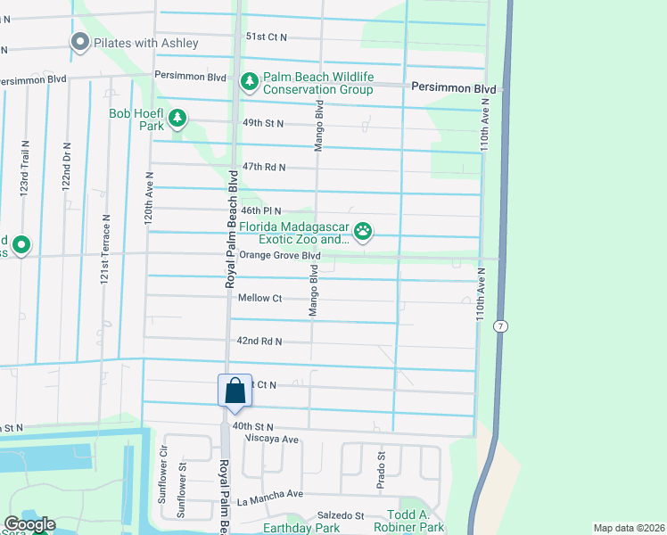map of restaurants, bars, coffee shops, grocery stores, and more near 11514 Orange Grove Boulevard in West Palm Beach