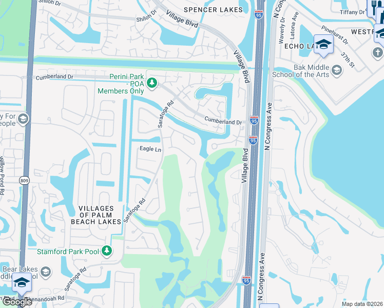 map of restaurants, bars, coffee shops, grocery stores, and more near 2730 Tecumseh Drive in West Palm Beach