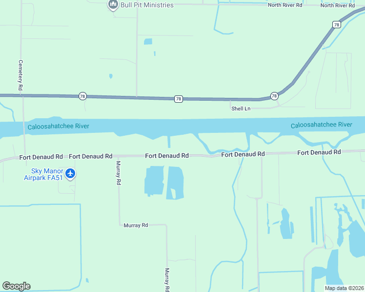 map of restaurants, bars, coffee shops, grocery stores, and more near 3680 Fort Denaud Road in Fort Denaud