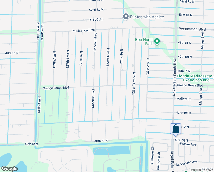 map of restaurants, bars, coffee shops, grocery stores, and more near Orange Grove Blvd & 123rd Trail N in West Palm Beach