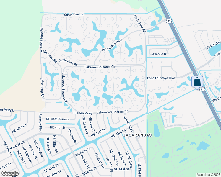 map of restaurants, bars, coffee shops, grocery stores, and more near 19233 Cedar Crest Court in North Fort Myers