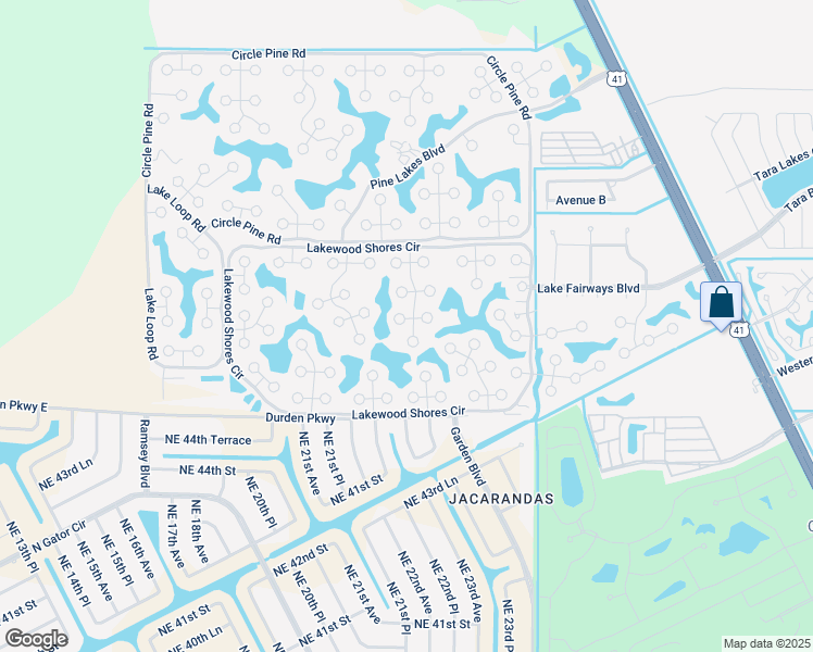 map of restaurants, bars, coffee shops, grocery stores, and more near 19233 Cedar Crest Court in North Fort Myers