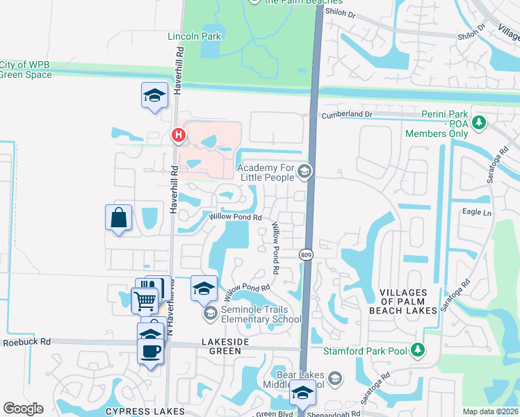 map of restaurants, bars, coffee shops, grocery stores, and more near 4520 Discovery Lane in West Palm Beach
