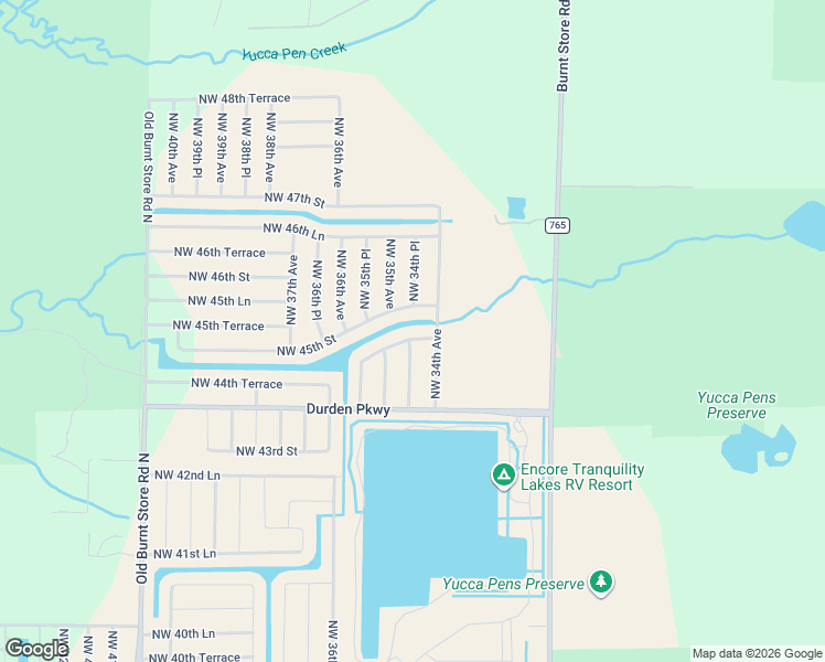 map of restaurants, bars, coffee shops, grocery stores, and more near 3400 Northwest 44th Street in Cape Coral