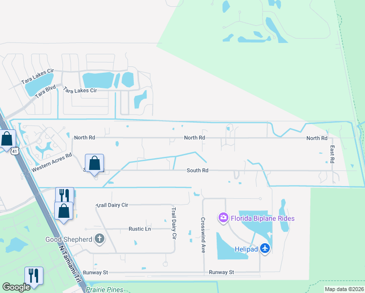 map of restaurants, bars, coffee shops, grocery stores, and more near 3280 North Road in North Fort Myers
