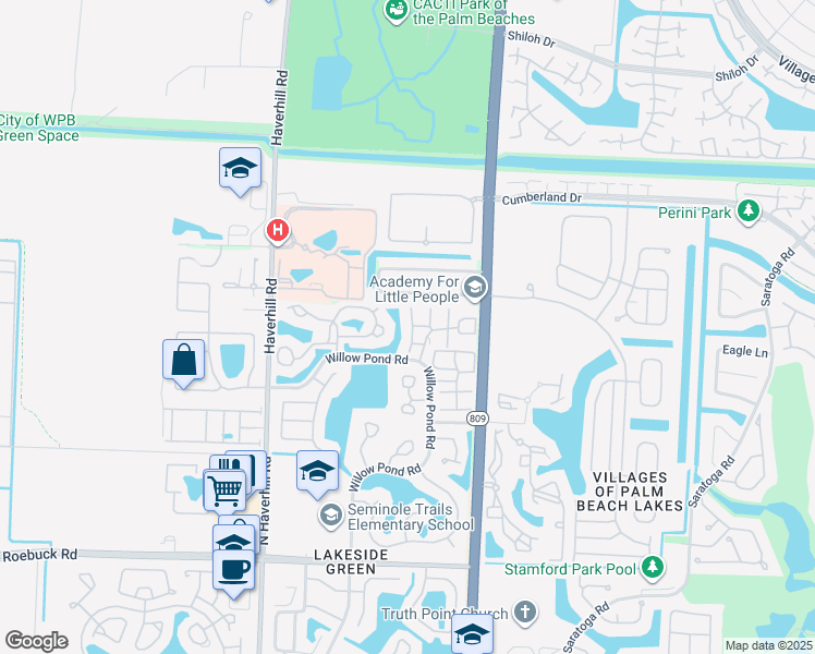 map of restaurants, bars, coffee shops, grocery stores, and more near 4551 Discovery Lane in West Palm Beach