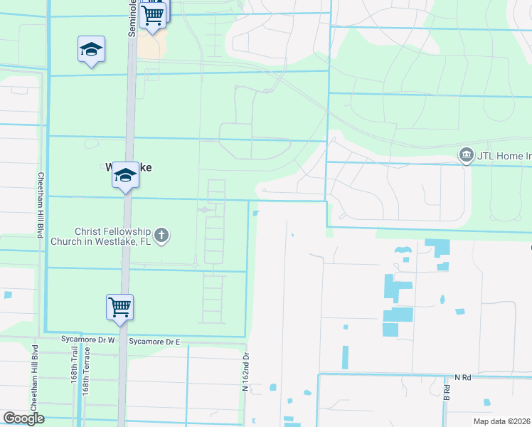 map of restaurants, bars, coffee shops, grocery stores, and more near 4461 161st Terrace North in Loxahatchee