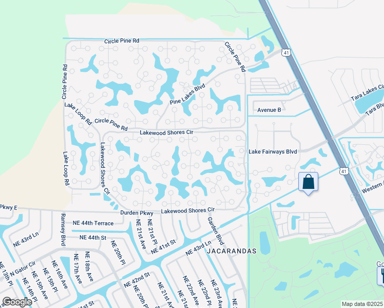 map of restaurants, bars, coffee shops, grocery stores, and more near Cedar Crest Ct in North Fort Myers