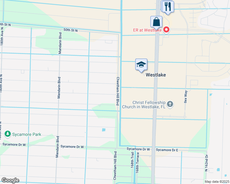map of restaurants, bars, coffee shops, grocery stores, and more near 17035 44th Place North in Loxahatchee