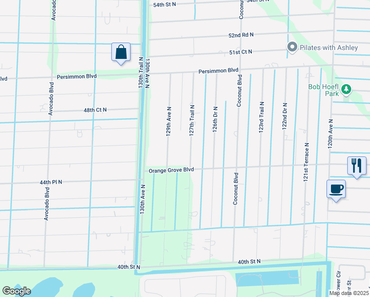 map of restaurants, bars, coffee shops, grocery stores, and more near 4601 127th Trail North in West Palm Beach