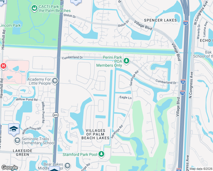 map of restaurants, bars, coffee shops, grocery stores, and more near 3108 El Camino Real in West Palm Beach