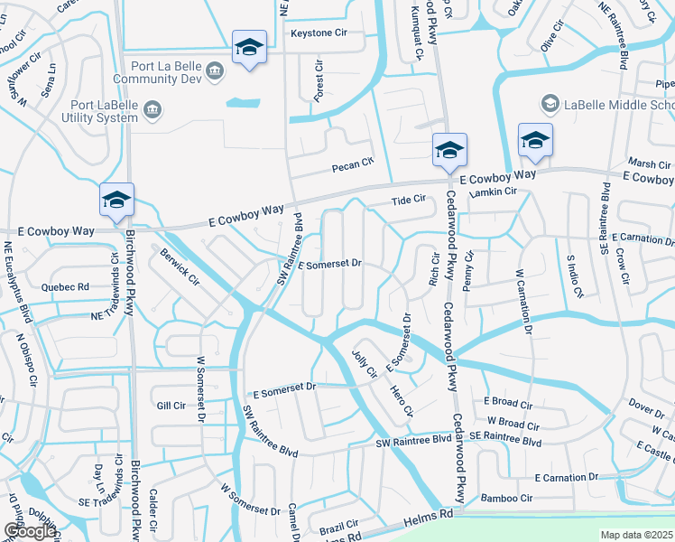 map of restaurants, bars, coffee shops, grocery stores, and more near 7039 Ramrod Circle in LaBelle