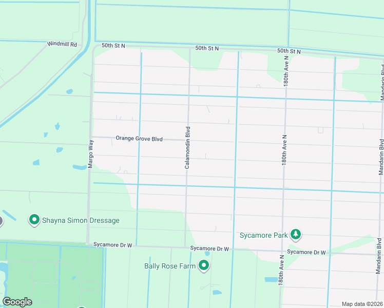 map of restaurants, bars, coffee shops, grocery stores, and more near 4436 Calamondin Boulevard in Loxahatchee